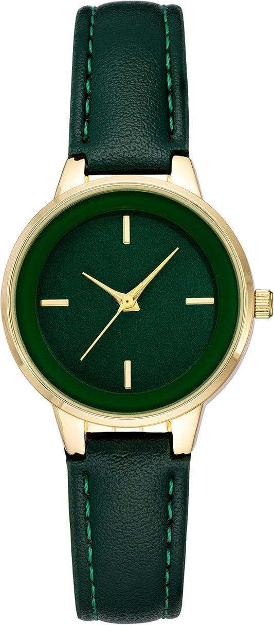 Amazon Essentials Women's Faux Leather Strap Watch